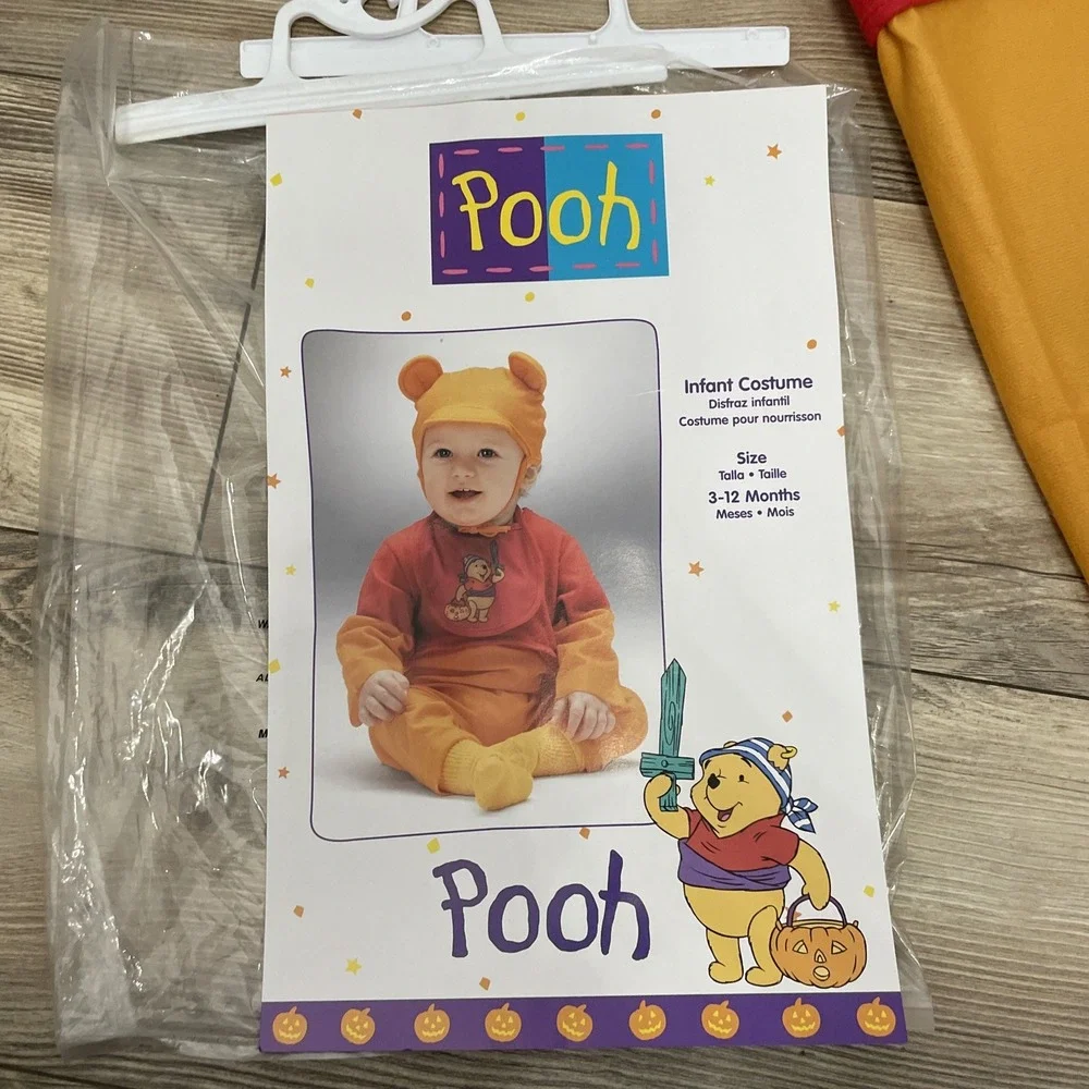 Vtg 2001 Disney Rare "Pooh-Riffic" Winnie the Pooh Halloween Toddler Costume-NEW - Picture 2 of 9